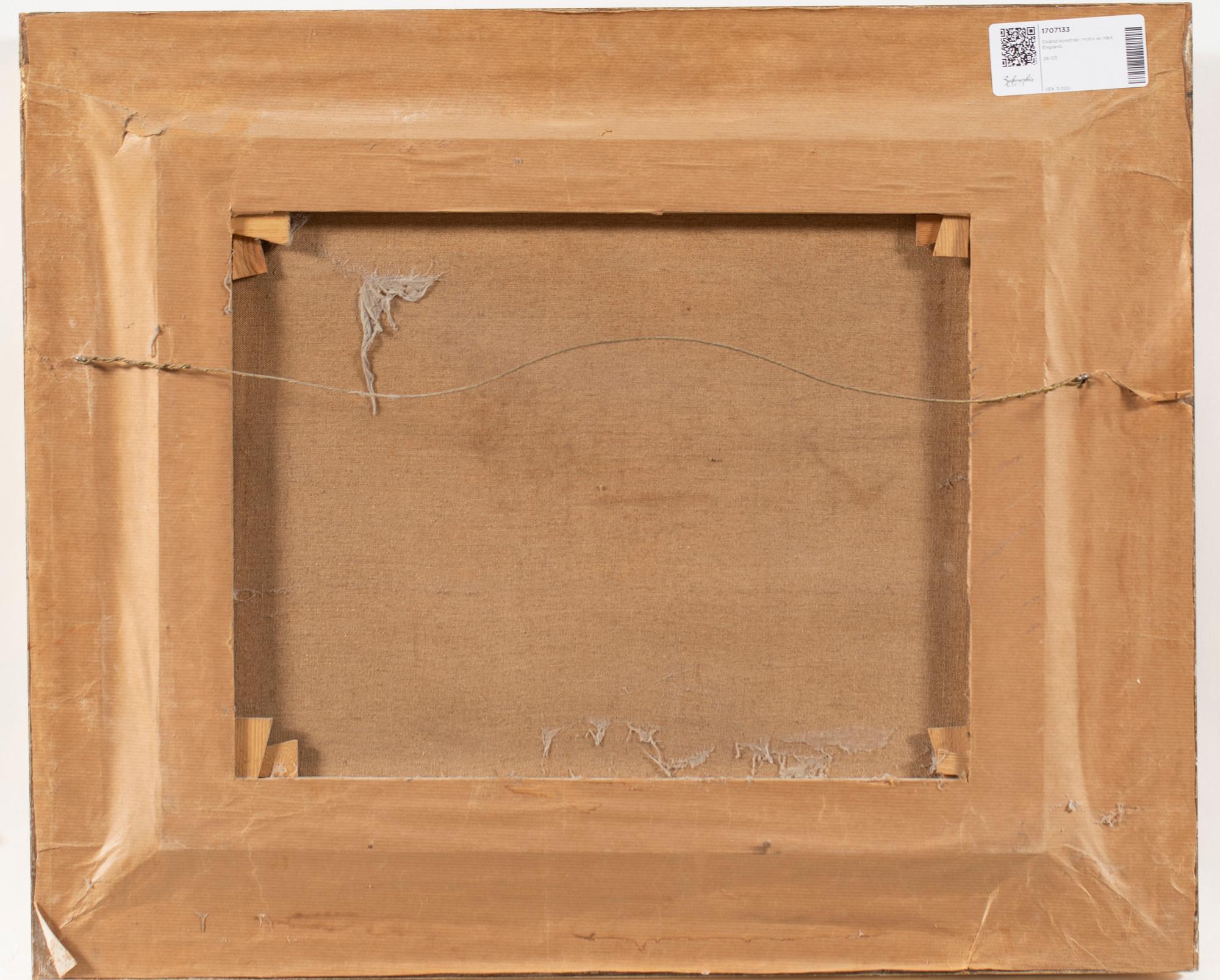 Okänd konstnär, motiv av häst, England.