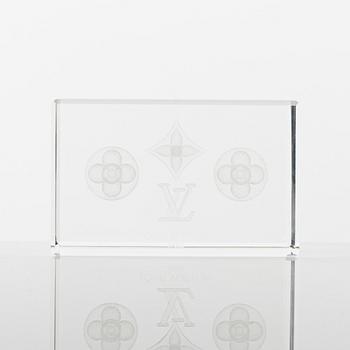 Louis Vuitton, a monogram crystal paper weight.