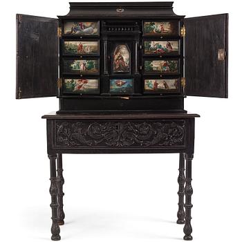 2. A Baroque landscape cabinet, presumably Flemish, second half of the 17th century.