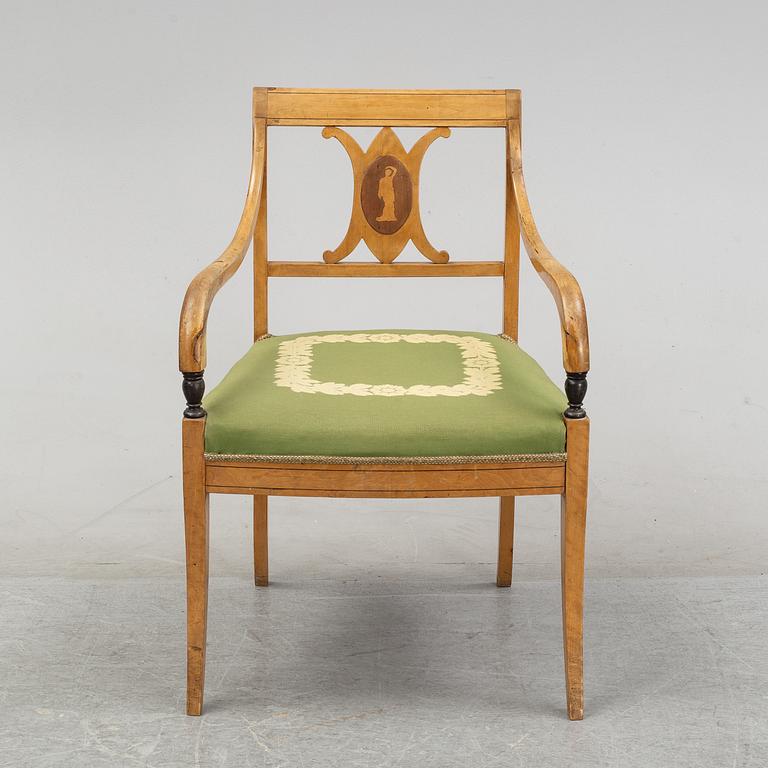 A late Gustavian style mahogany writing desk.