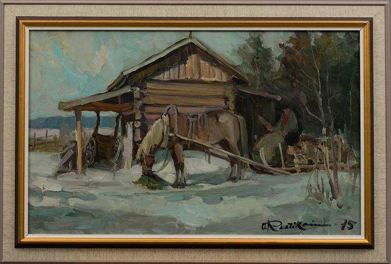 ORVO RAATIKAINEN, öljy kankaalle, signeerattu ja päivätty -75.