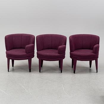 A set of three easy chairs, Fogia.
