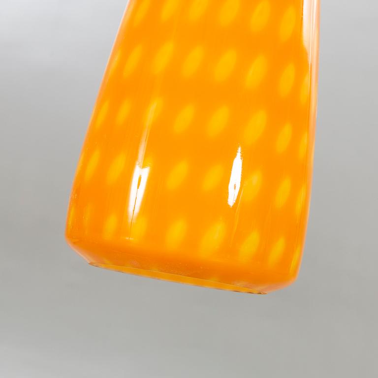 Ceiling pendant, glass, probably Murano, 1950s-60s.