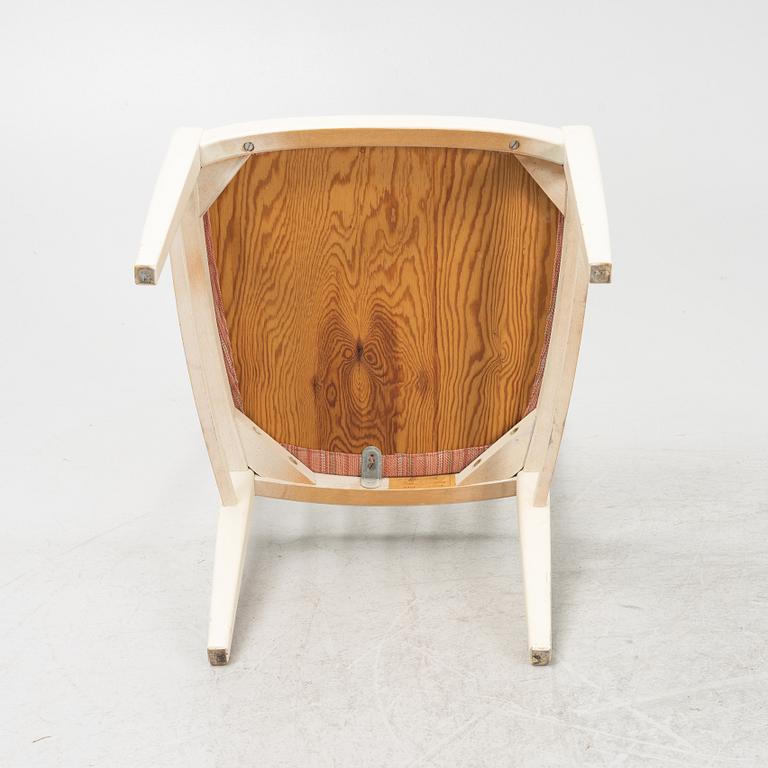 Carl Malmsten, a 'Herrgården' dining table with four chairs, Bodafors, second part of the 20th Century.