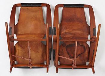 Arne Tideman Ruud, a pair of teak lounge chairs "Holmenkollen/3030", A/S Inventar Gjövik, Norway 1960's.