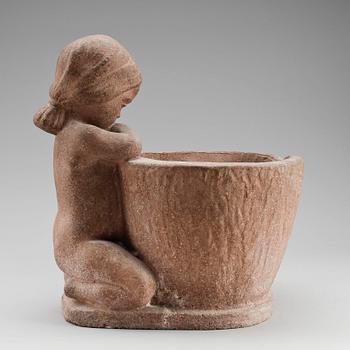 DAVID WRETLING, terracotta, ytterfoder, monogramsignerad.
