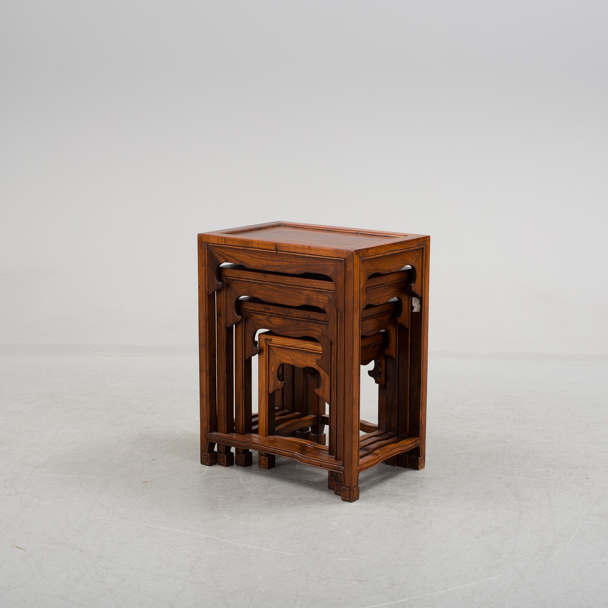 A set of three 20th ce chinese tables.