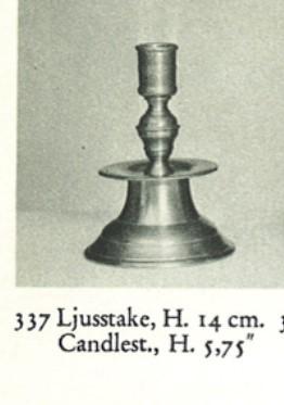 Firma Svenskt Tenn, a pair of pewter candlesticks model "337", Stockholm 1937.