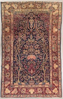 A semiantique Kashan carpet ca 219x134 cm.