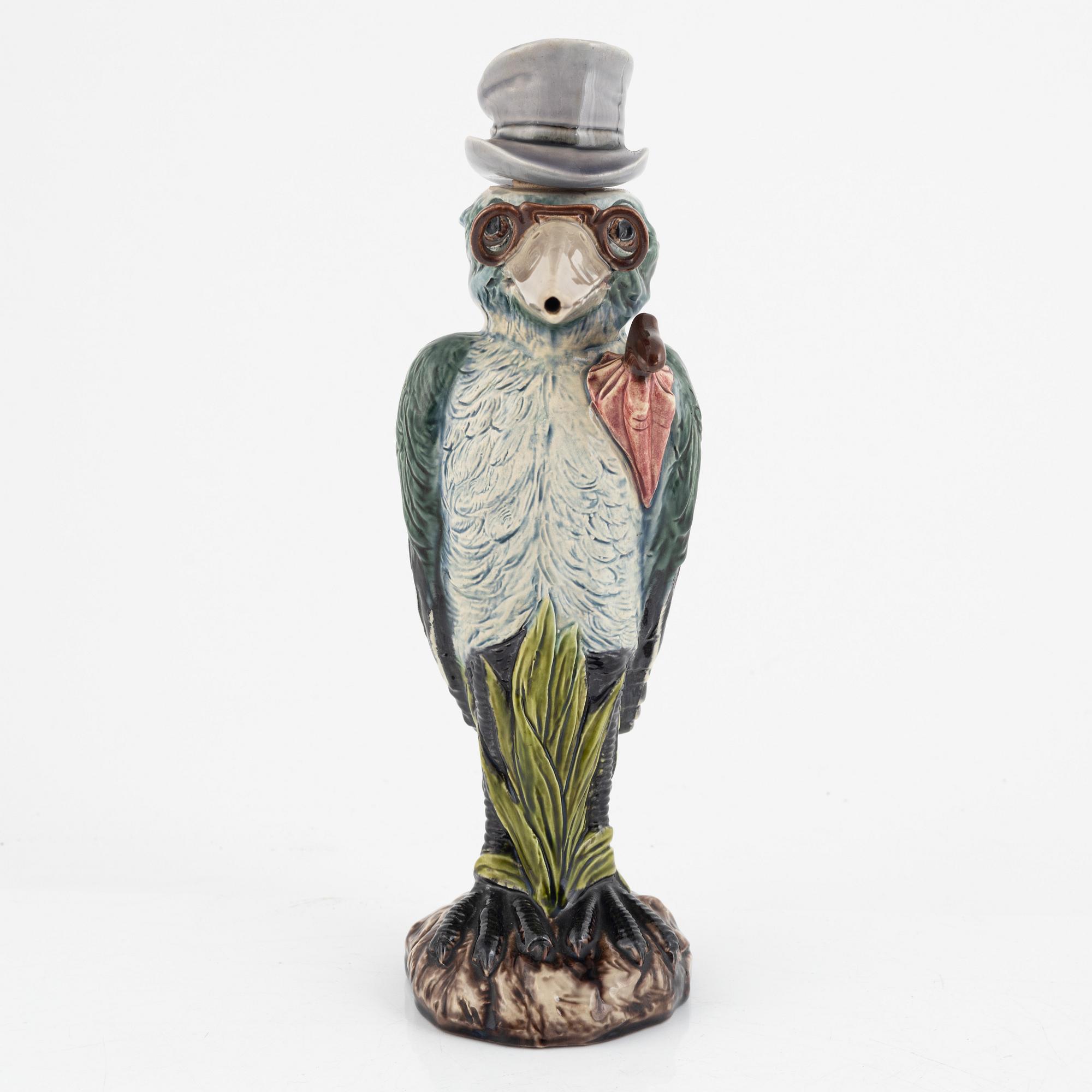 Richard M. Krause, a majolica bottle, late 19th century.