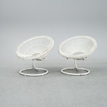 A pair of easy chairs, model 'Rondo', Göte-Möbler i Nässjö AB, Nässjö, 1960s.