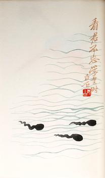 Qi Baishi, album med träsnitt, utgiven av Rong Bao Zhai, Beijing, 1951.
