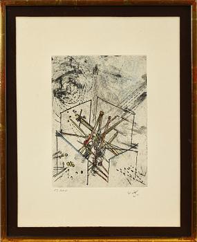 ROBERTO MATTA, färgetsningar, 5 st, sign o numr 83/100.