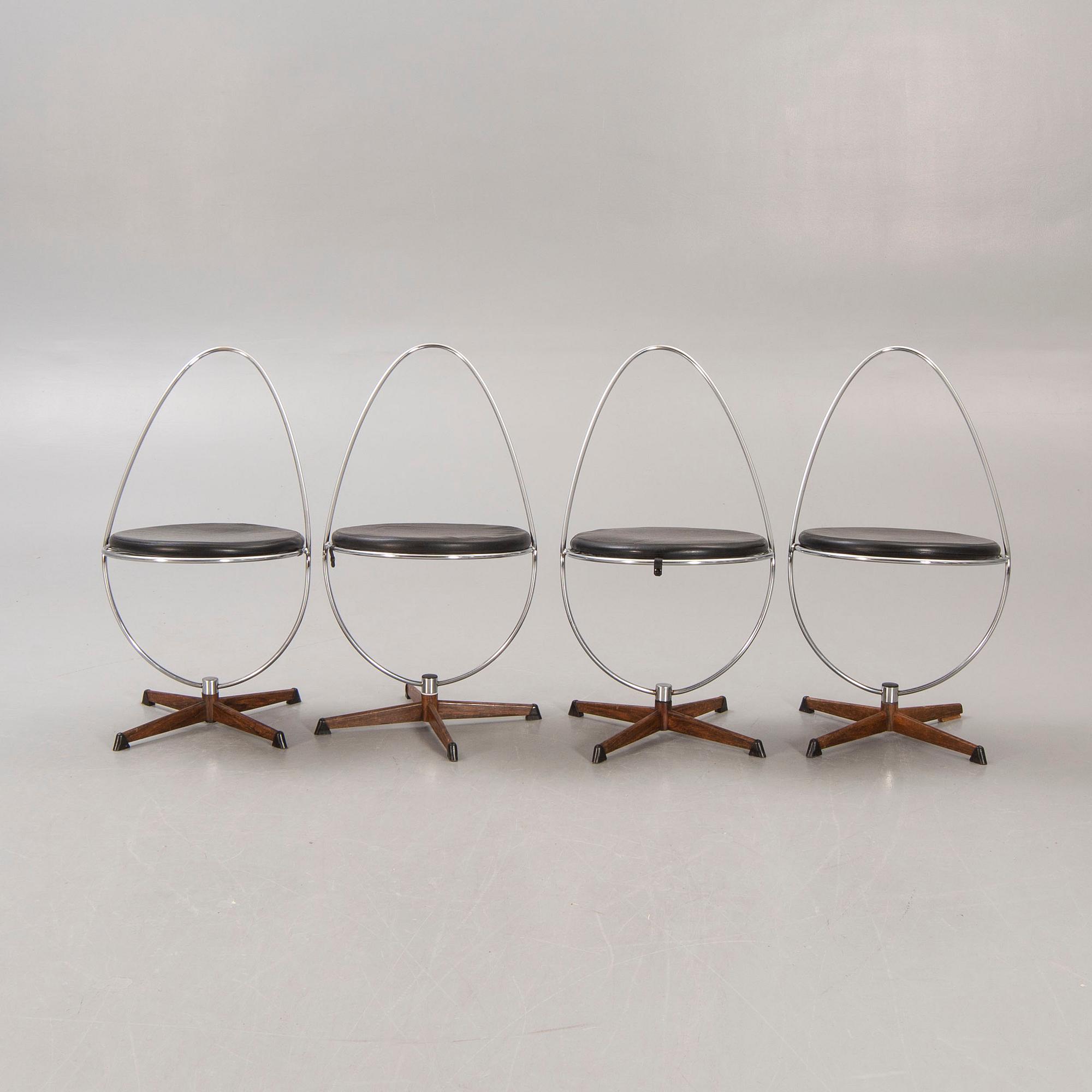 Arne Dahlèn, stolar, 4 st, Dahléns Dalum Fåtölj industri AB, 1950-60-tal.