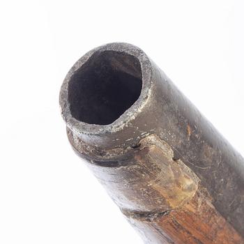 Percussion gun, signed P Grel, converted from flintlock, 18th century.