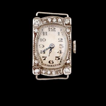 DAMARMBANDSUR, platina, med diamanter, art déco, tidigt 1900-tal.