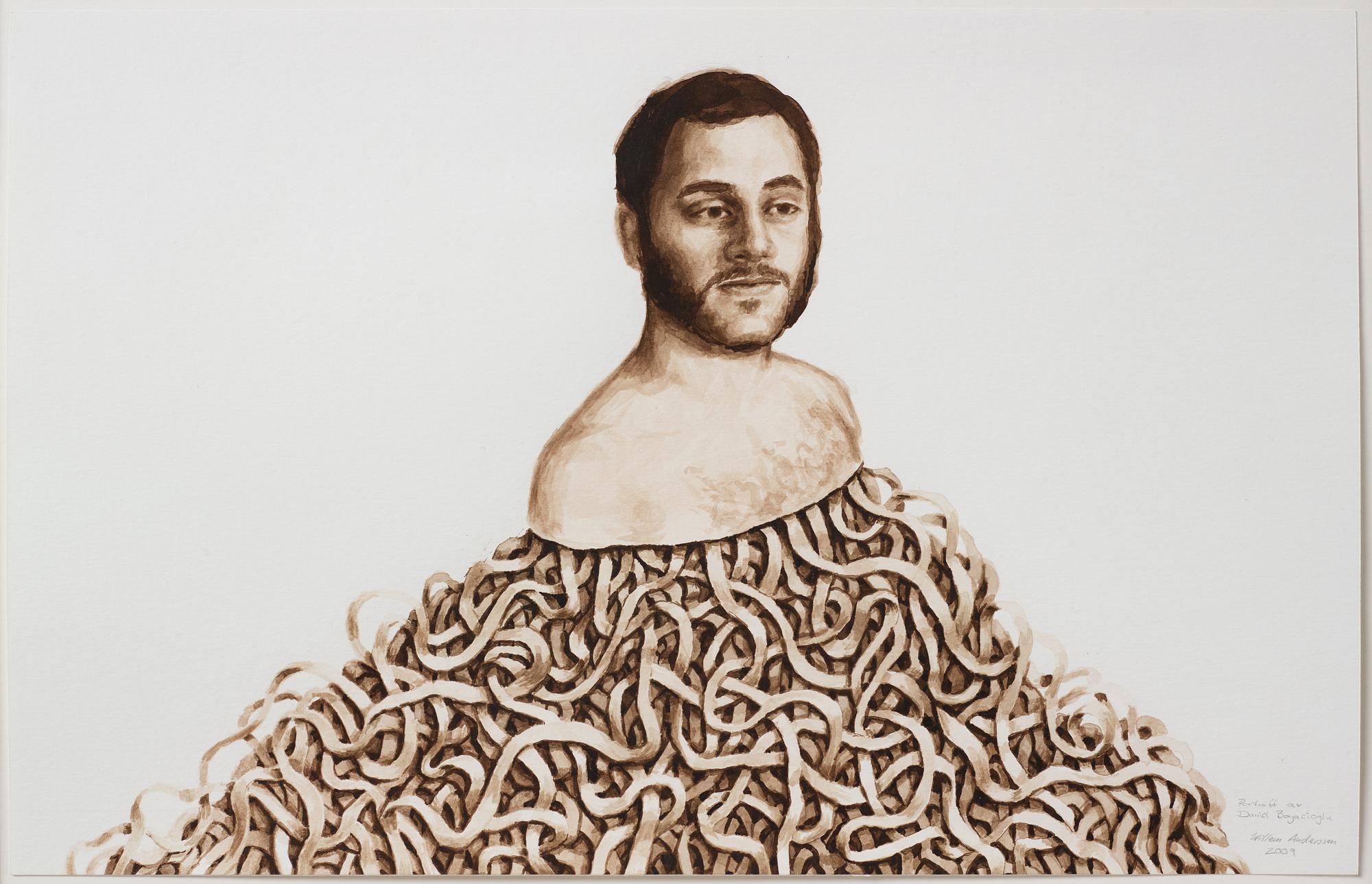 Willem Andersson, oil on paper, signed and dated 2009.