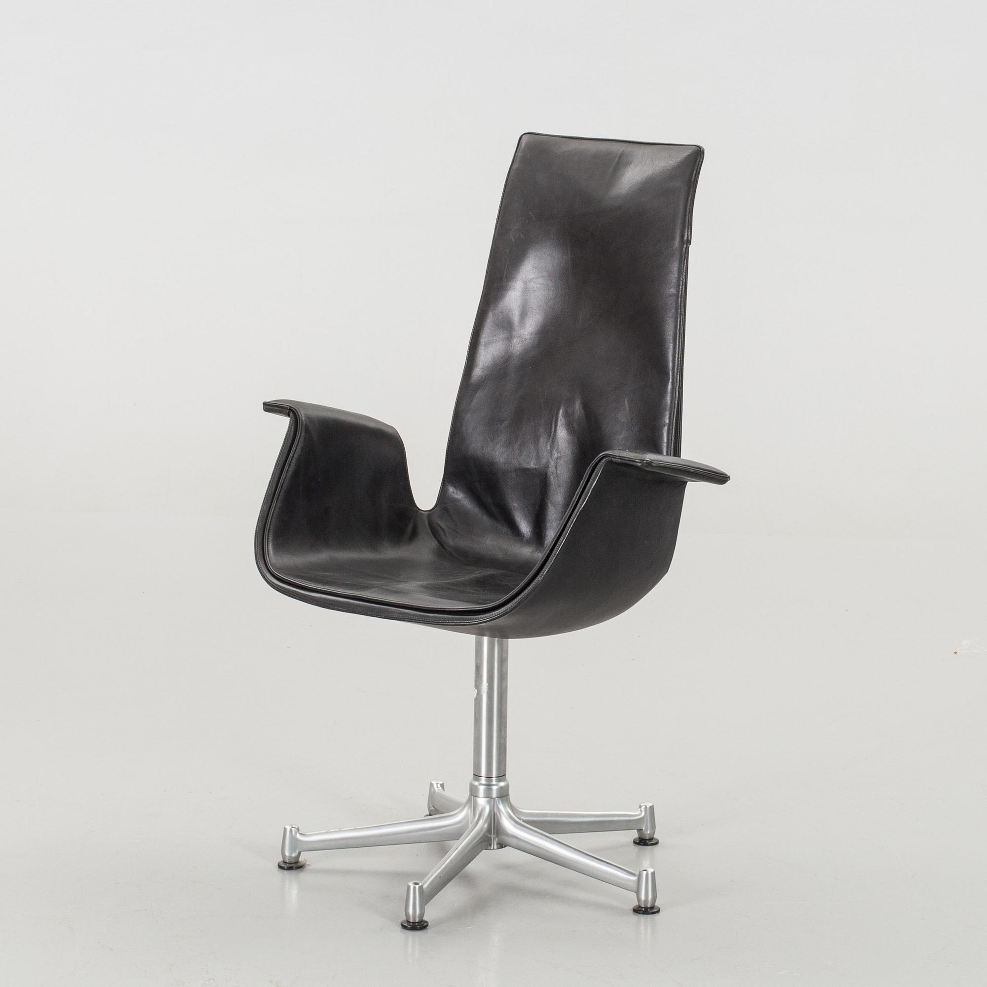 A ARMCHAIR "TULIP" BY PREBEN FABRICIUS & JÖRGEN KASTHOLM FOR KILL INTERNATIONAL DEUTSCHLAND 1960-70'S.