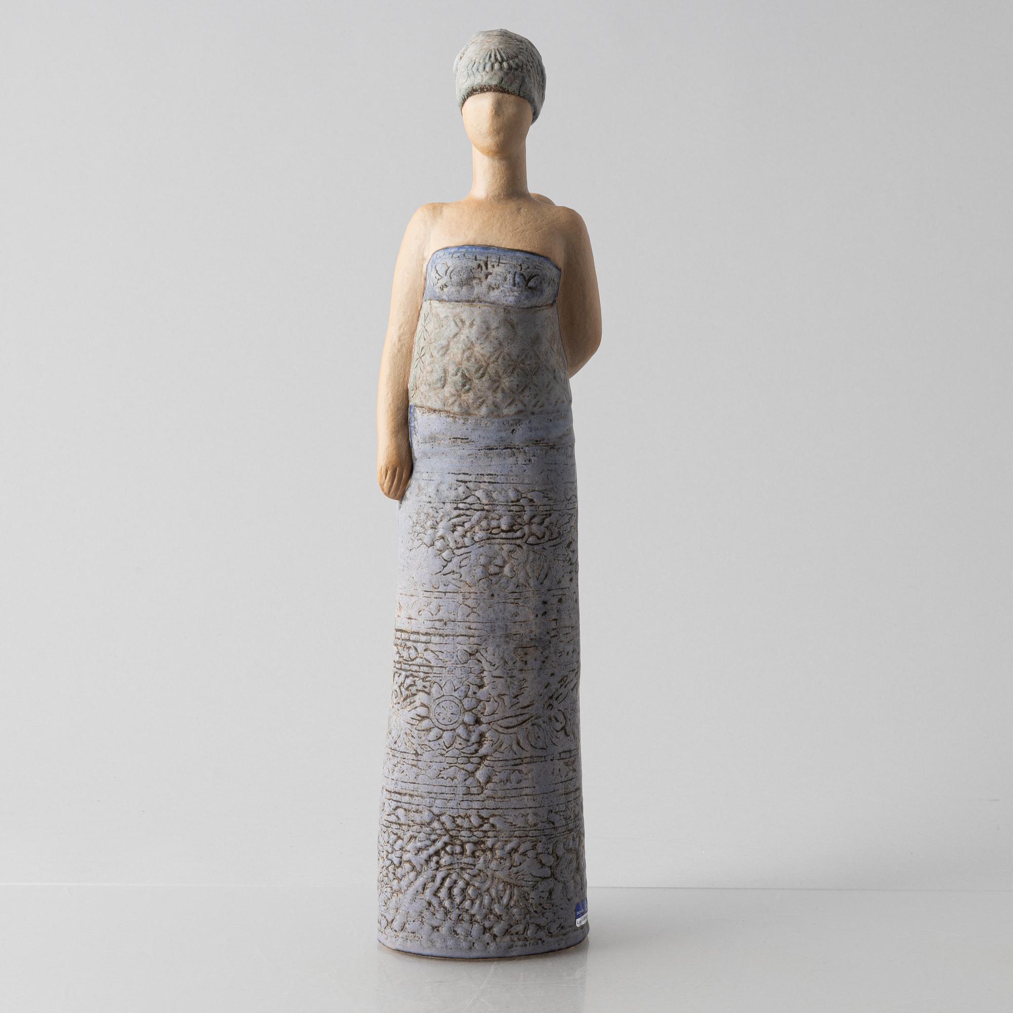 Lisa Larson, figuriner, 2 st, stengods, bl.a. "Arabkvinna", Gustavsbergs studio.