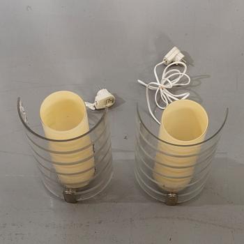 A pair of Swedish Art Deco wall lamps.