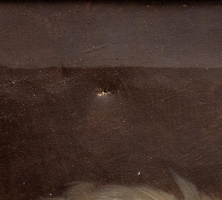 Okänd konstnär 1800/1900-tal , Hund med rött halsband.
