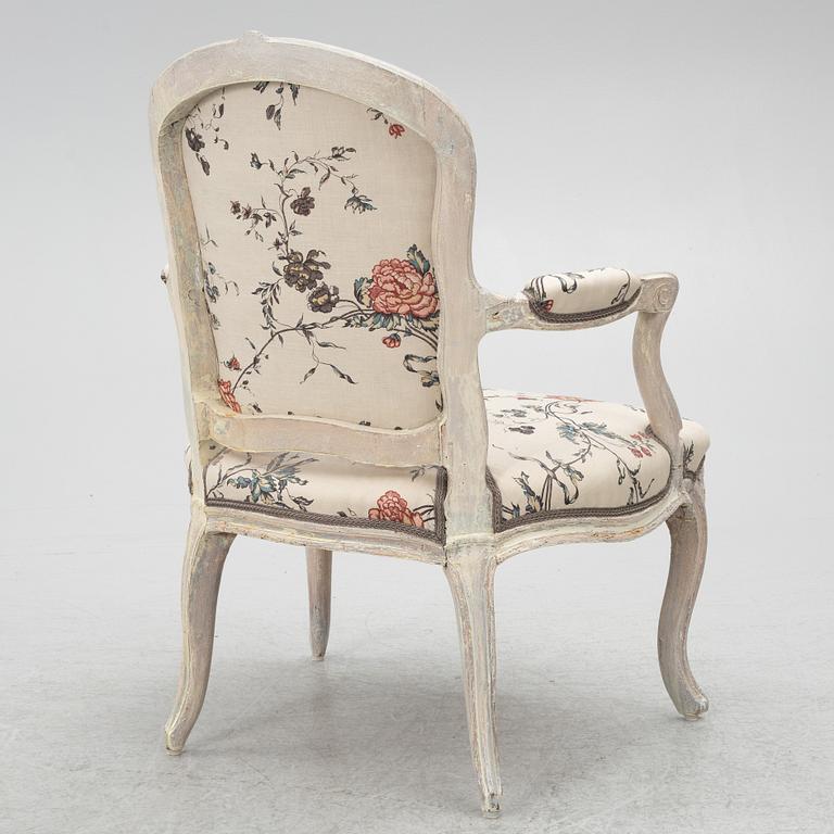 Karmstol, rokoko 1700-talets mitt.