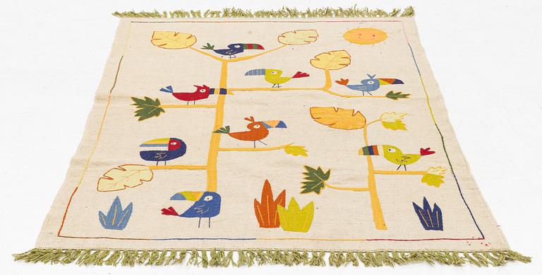 Rug, Kilim, hand-embroidered, 175 x 130 cm.