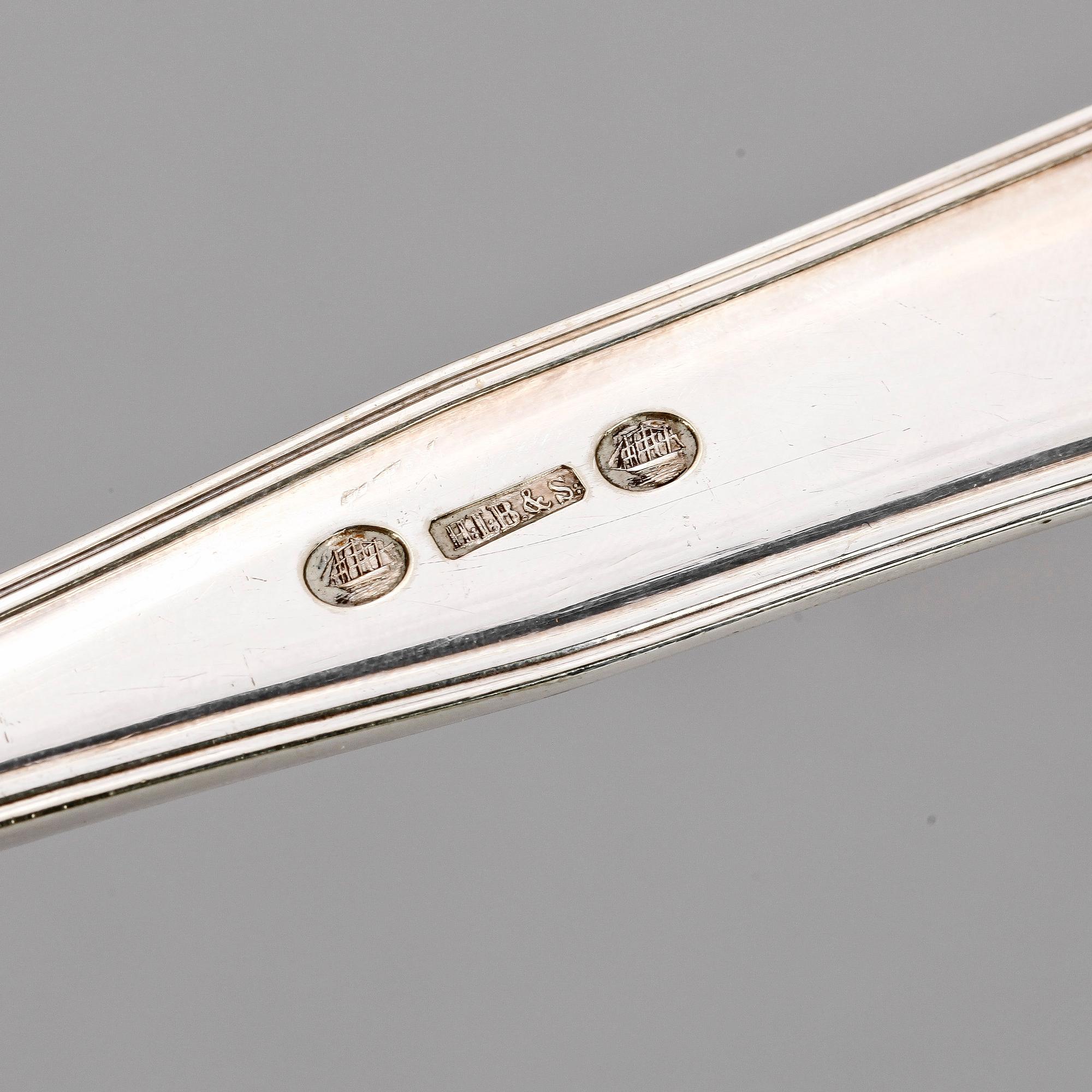 SLEV, silver, Helsingör, Danmark, 1800/1900-tal. Vikt 173 g.