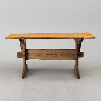 A 18th century pinewood table.