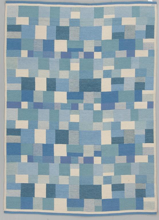 MATTA, maskinvävd, dubbelsidig, signerad ID (Ingrid Dessau). Ca 226 x 159 cm.