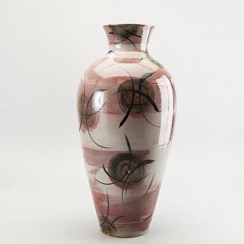 Herman Kähler, a ceramic floor vase, signed HAK, Denmark.