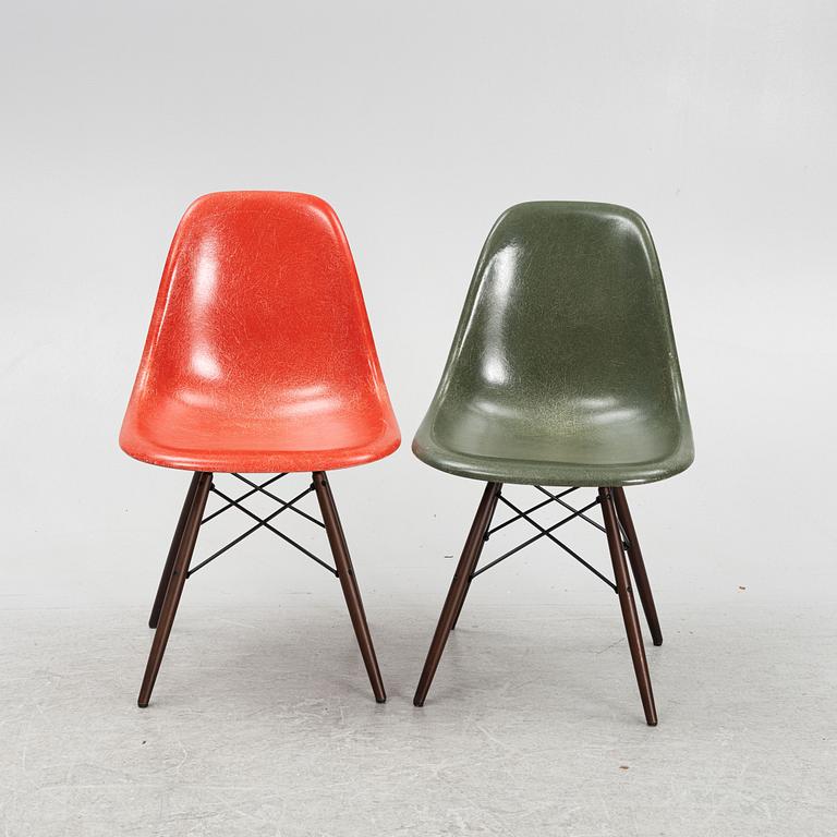 Charles & Ray Eames, stolar, 6 st, "Plastic Chair DSW", Herman Miller/Vitra.