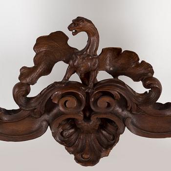 SPEGEL MED KONSOLBORD, nyrokoko, 1800-talets slut.