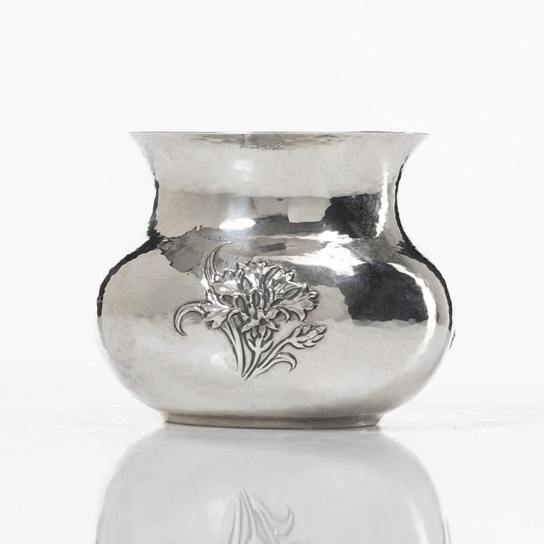 A silver bowl, second half of the 20th century, Norway.