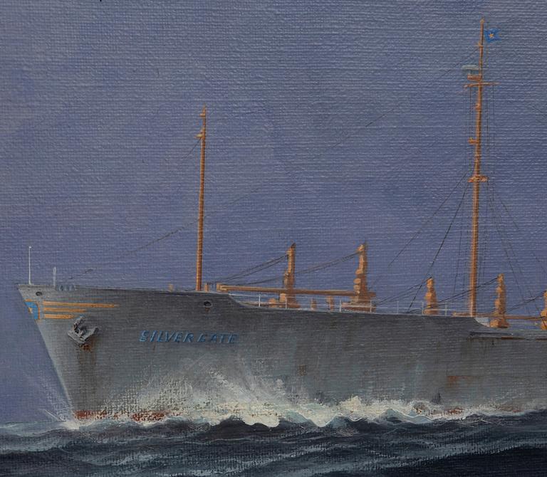 Okänd konstnär 1900-tal, Fartygsporträtt "m/s Silver gate".