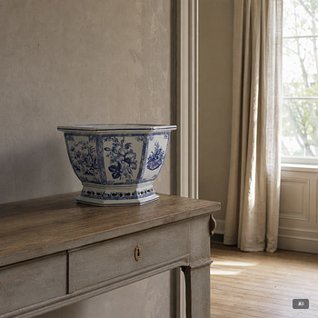 A flintware flower pot, second half of the 19th century.