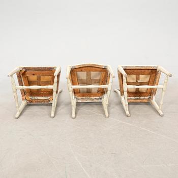 Chairs 7 pcs Gustavian Stockholm works signed Johan Hammarström (master in Stockholm 1794-1812).