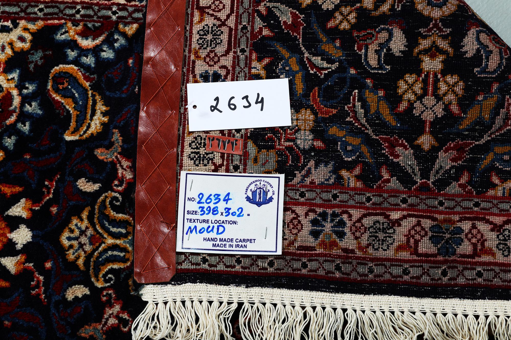 A carpet, Moud, ca 398 x 302 cm.