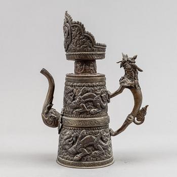 A Tibetan bronze ewer, 19th Century.