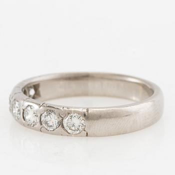 Ring Half alliance 18K white gold set with round brilliant-cut diamonds, Hellström & Åhrling Stockholm 1956.
