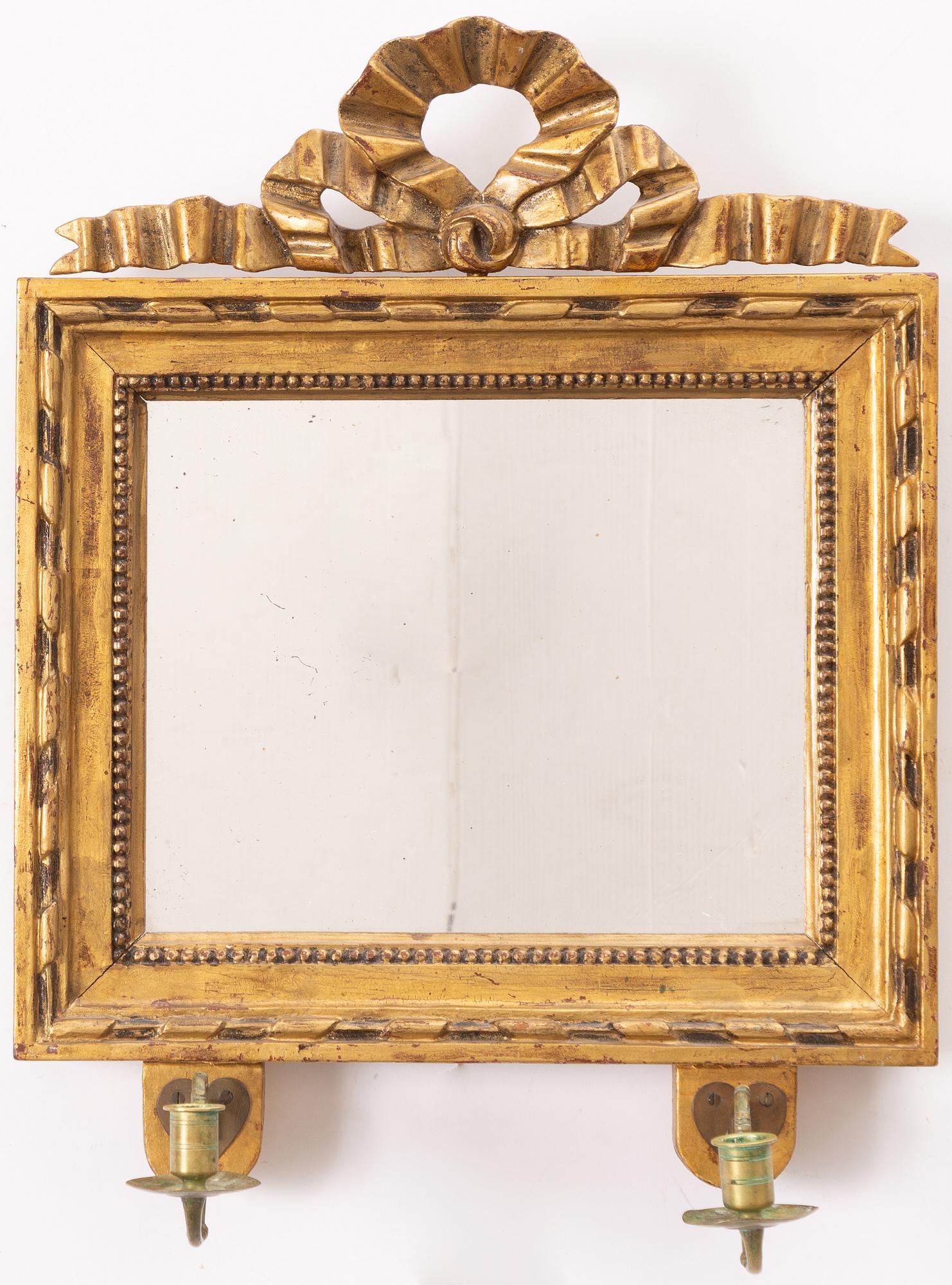 Pair of Gustavian mirror sconces, circa 1800.