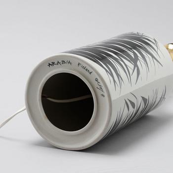 A stoneware table lamp by Gunvor Olin-Gröpnquist, Arabia, from the latter half of the 20th century.