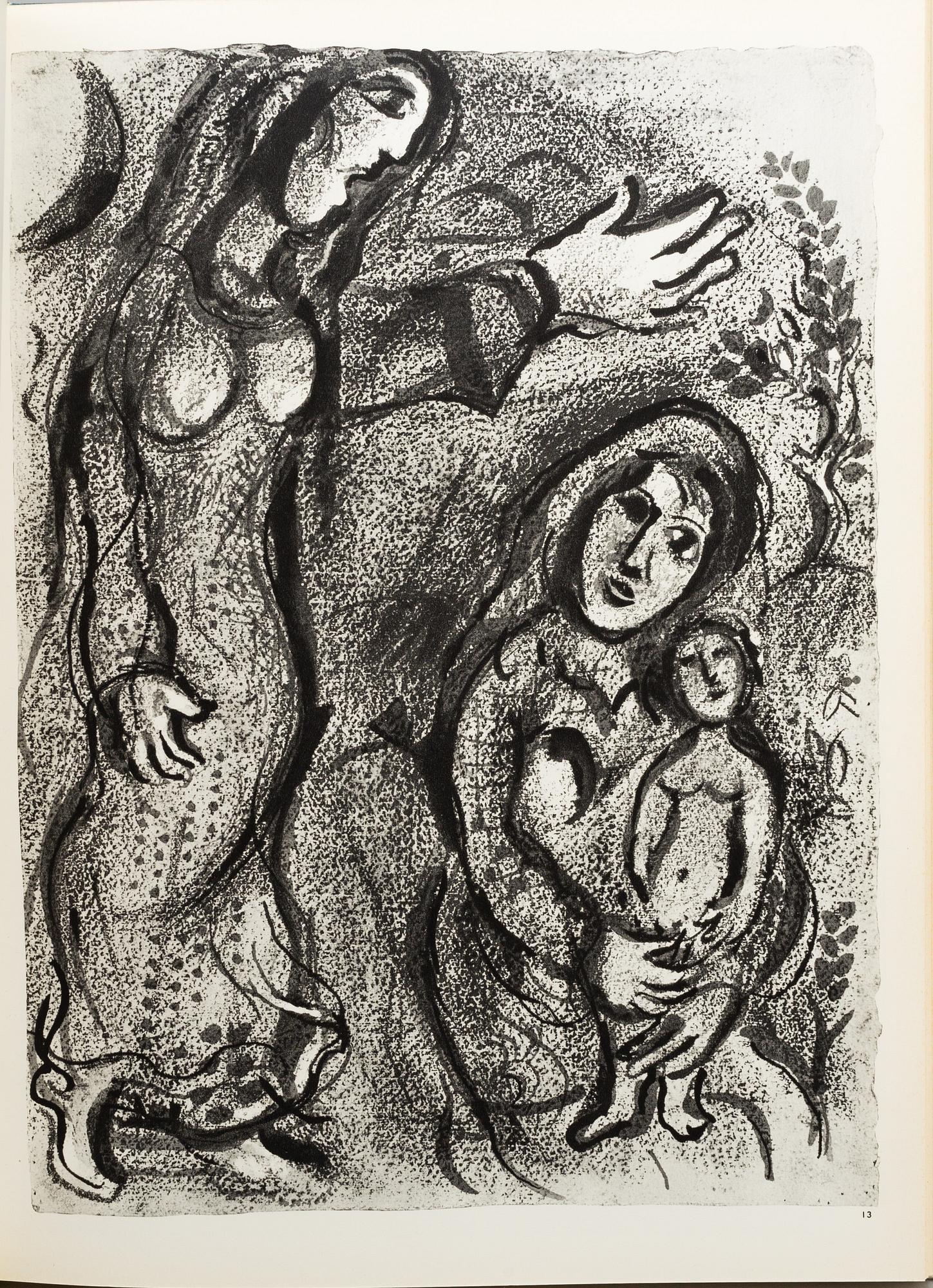 A MARC CHAGALL "Dessins pour la bible" with 24 colour lithographes, Paris 1960.