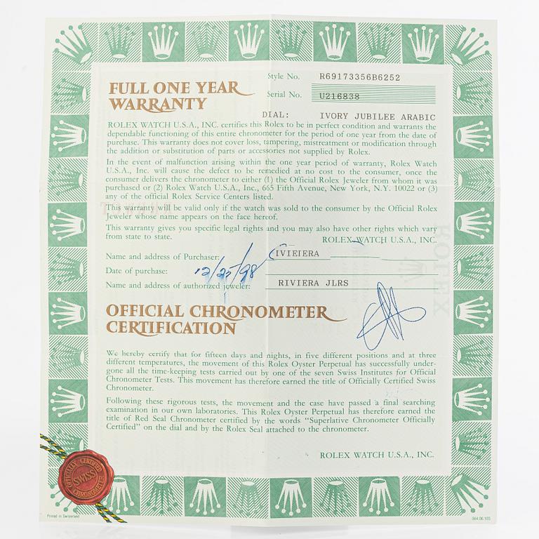 Rolex, Oyster Perpetual, Datejust, wristwatch, 26 mm.