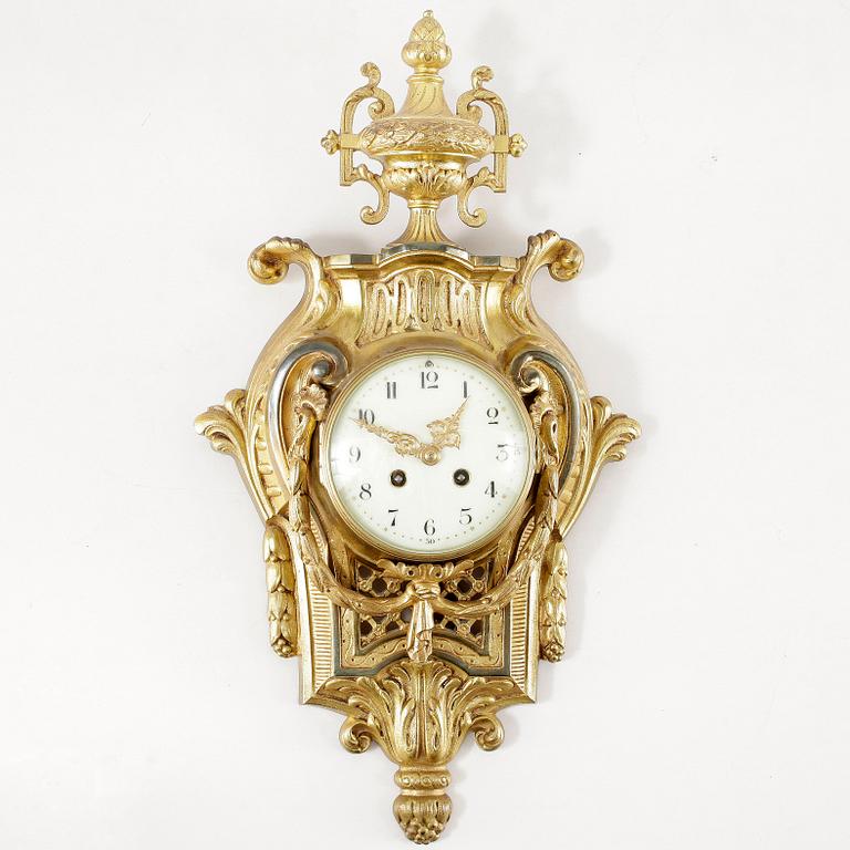 VÄGGPENDYL, gulmetall, Louis XVI-stil, 1900-tal.