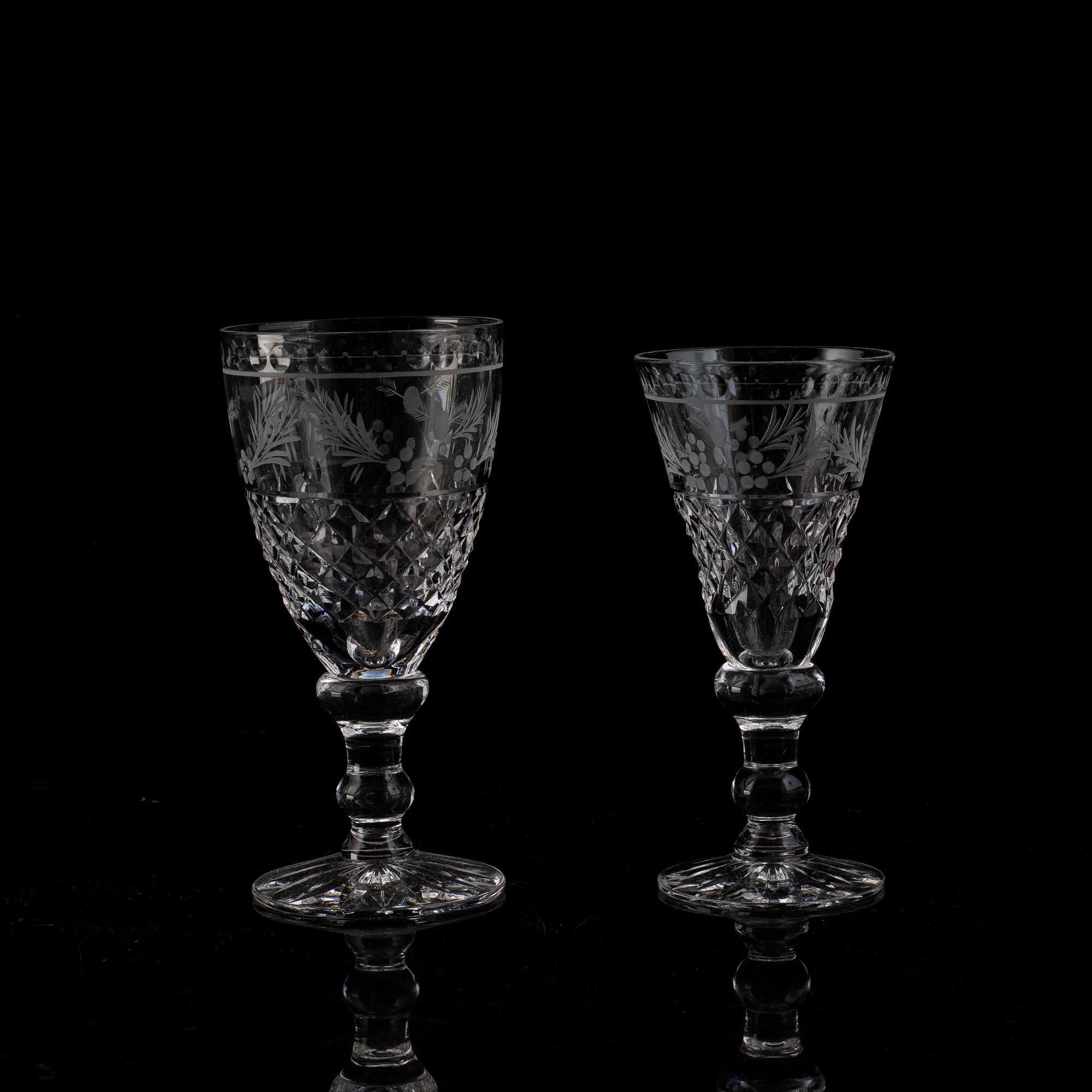 A glass service, 'Elvira Madigan', Kosta. 33 pc.