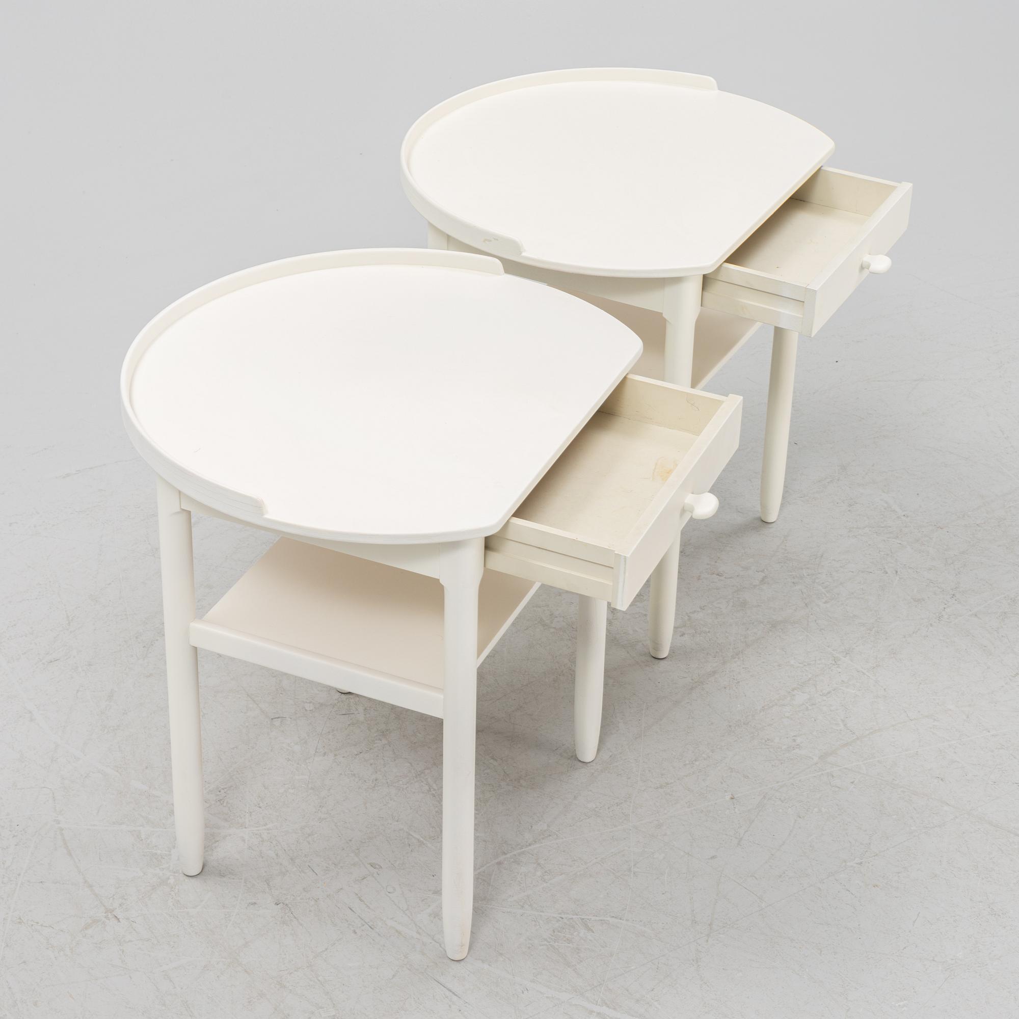 Sven Engström & Gunnar Mystrand, a pair of bedside tables, Bodafors, 1963-64.