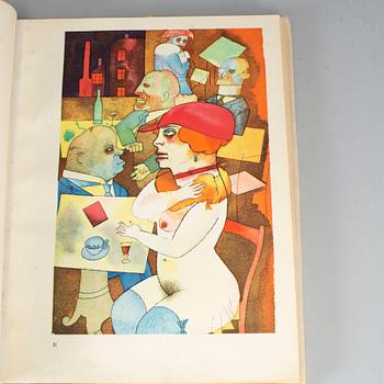 GEORGE GROSZ, book with 84 offset lithographs and 16 offset lithographs in color, Der Malik Verlag, Berlin 1923.