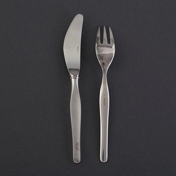 TAPIO WIRKKALA, 14 pieces of silver cutlery from Kultakeskus, Tavastehus, Finland, 1967-78.