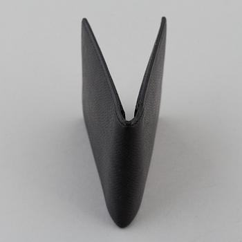 LOUIS VUITTON, black taiga leather wallet.